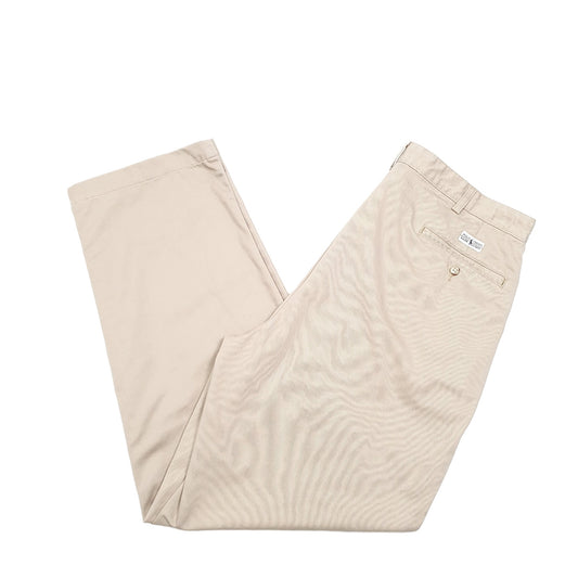 Mens Beige Polo Ralph Lauren Double Pleated Chino Trousers