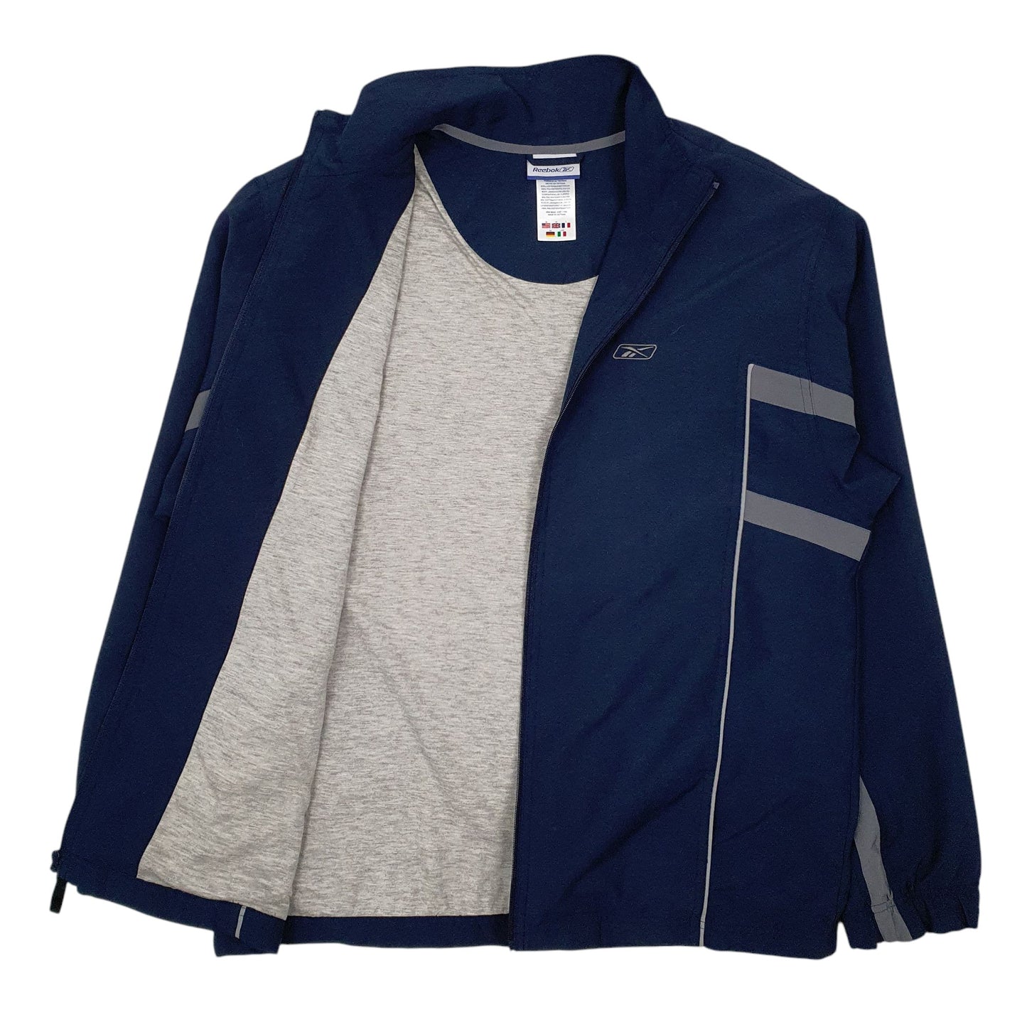 Mens Navy Reebok  Crewneck Coat