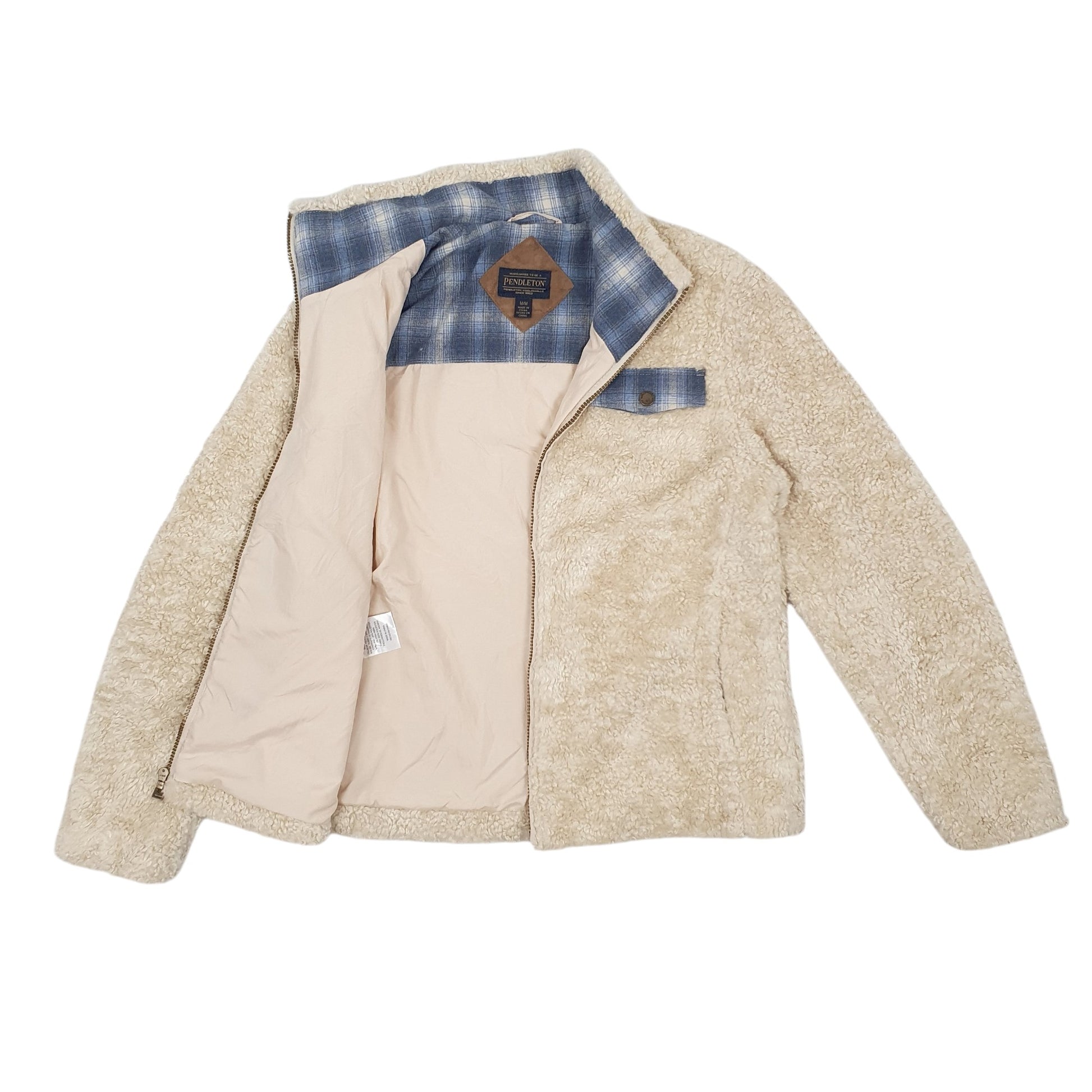 Womens Beige Pendleton  Full Zip Jumper