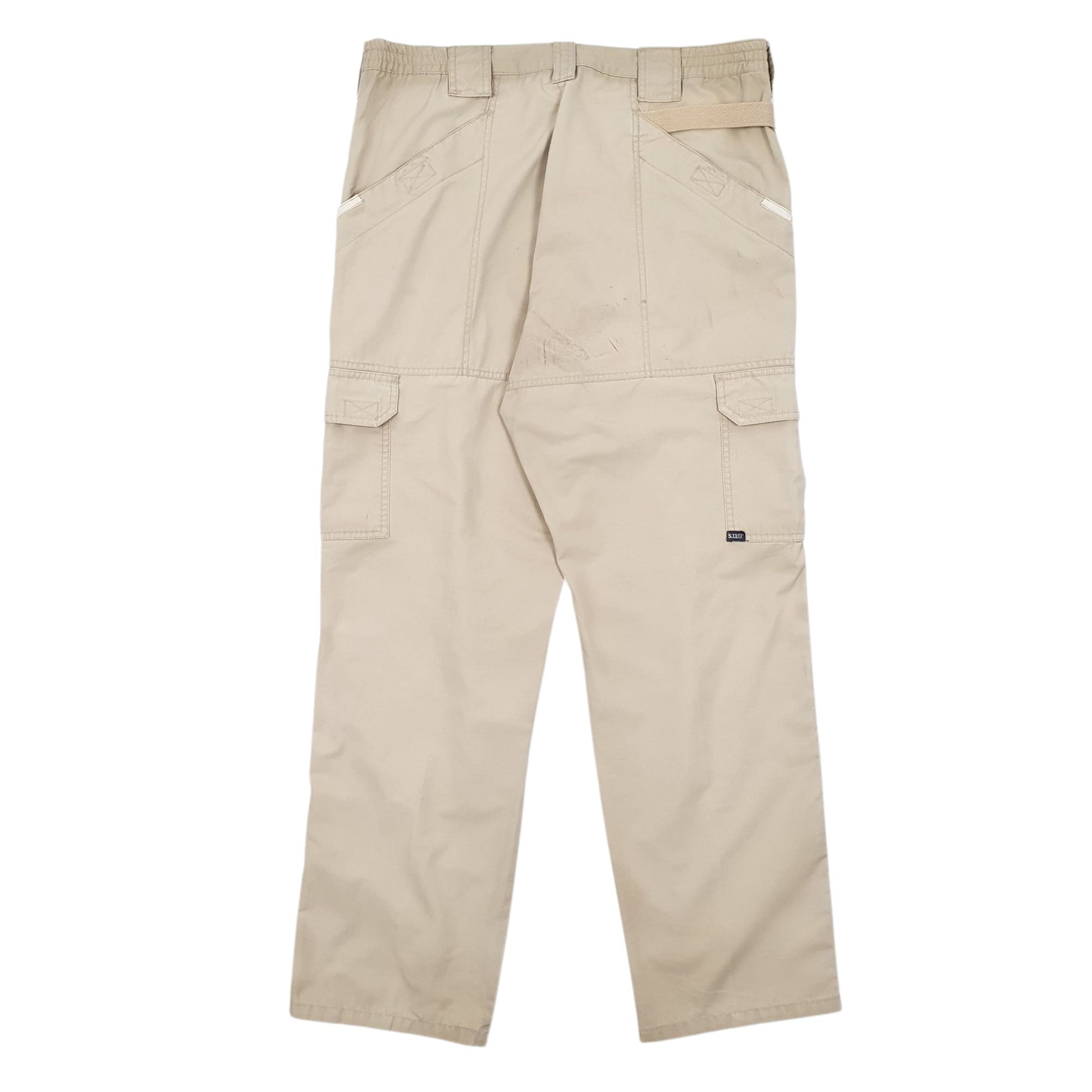 Mens Beige 5.11 Tactical Workwear Cargo Trousers