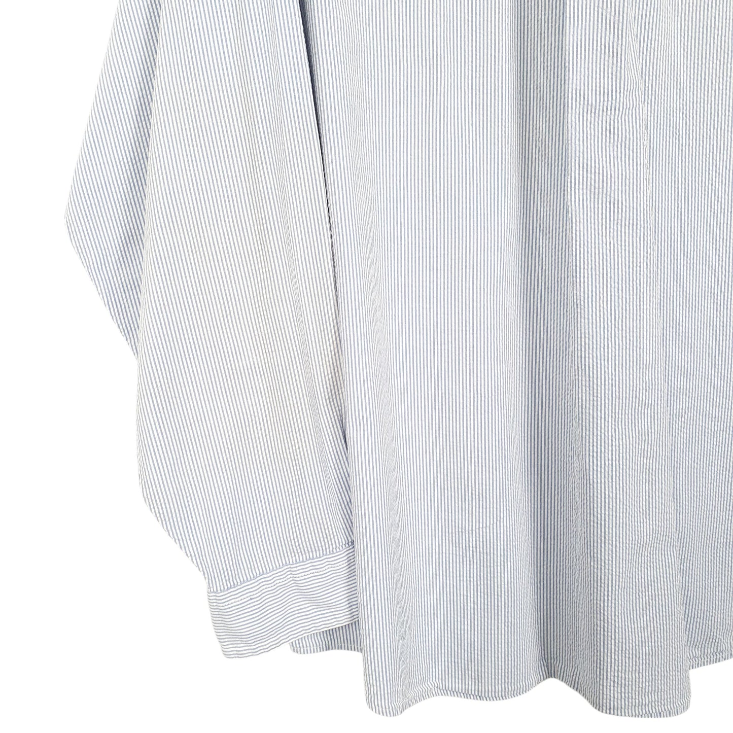 Mens White L.L.Bean Seersucker Long Sleeve Shirt