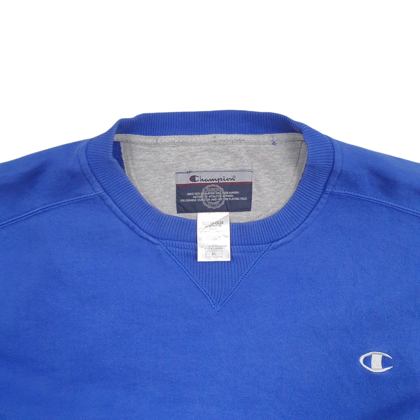 Mens Blue Champion  Crewneck Jumper