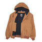 Mens Tan White Bear Active Hoodie Lined  Coat