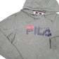 Mens Grey Fila  Hoodie Jumper