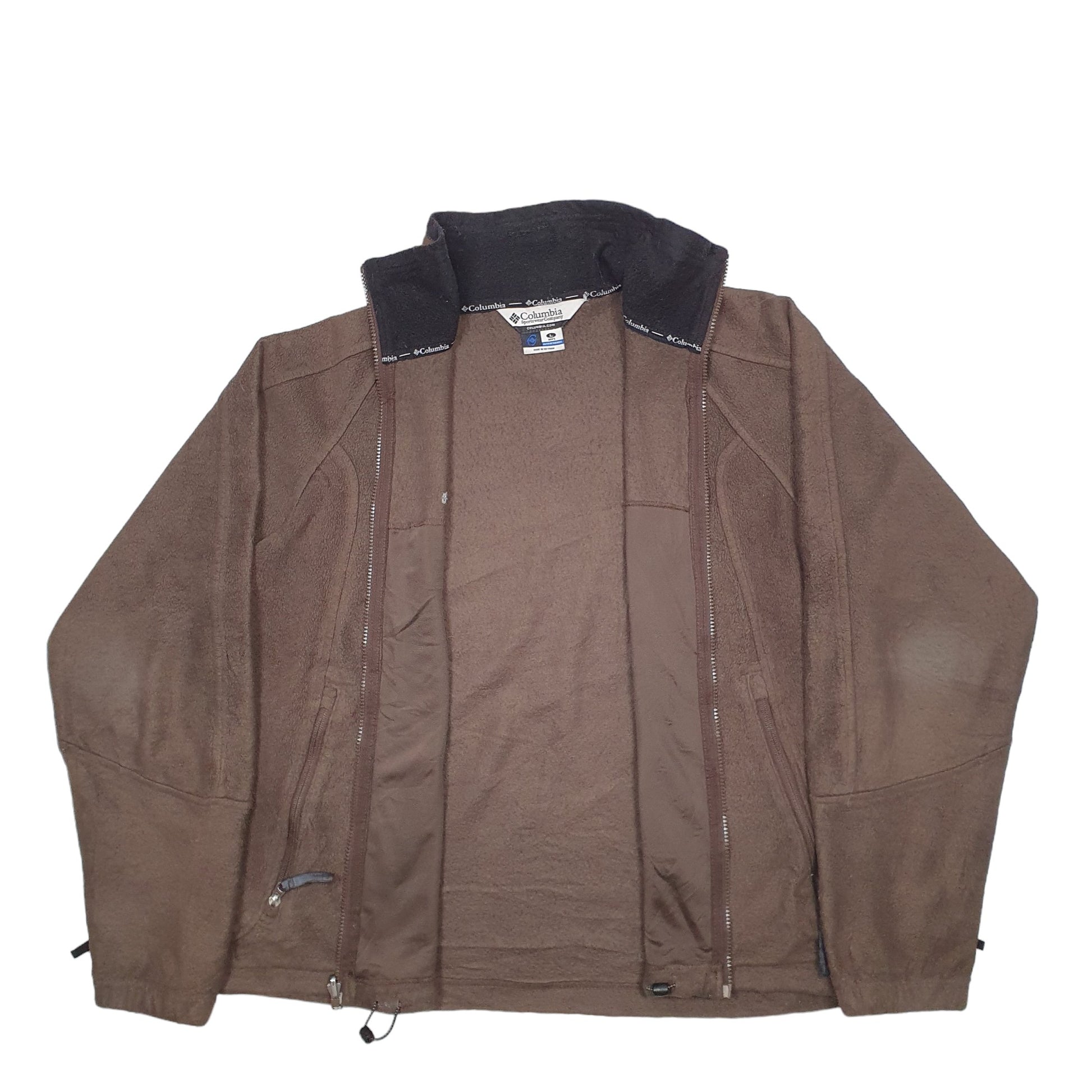 Mens Brown Columbia  Full Zip Jumper