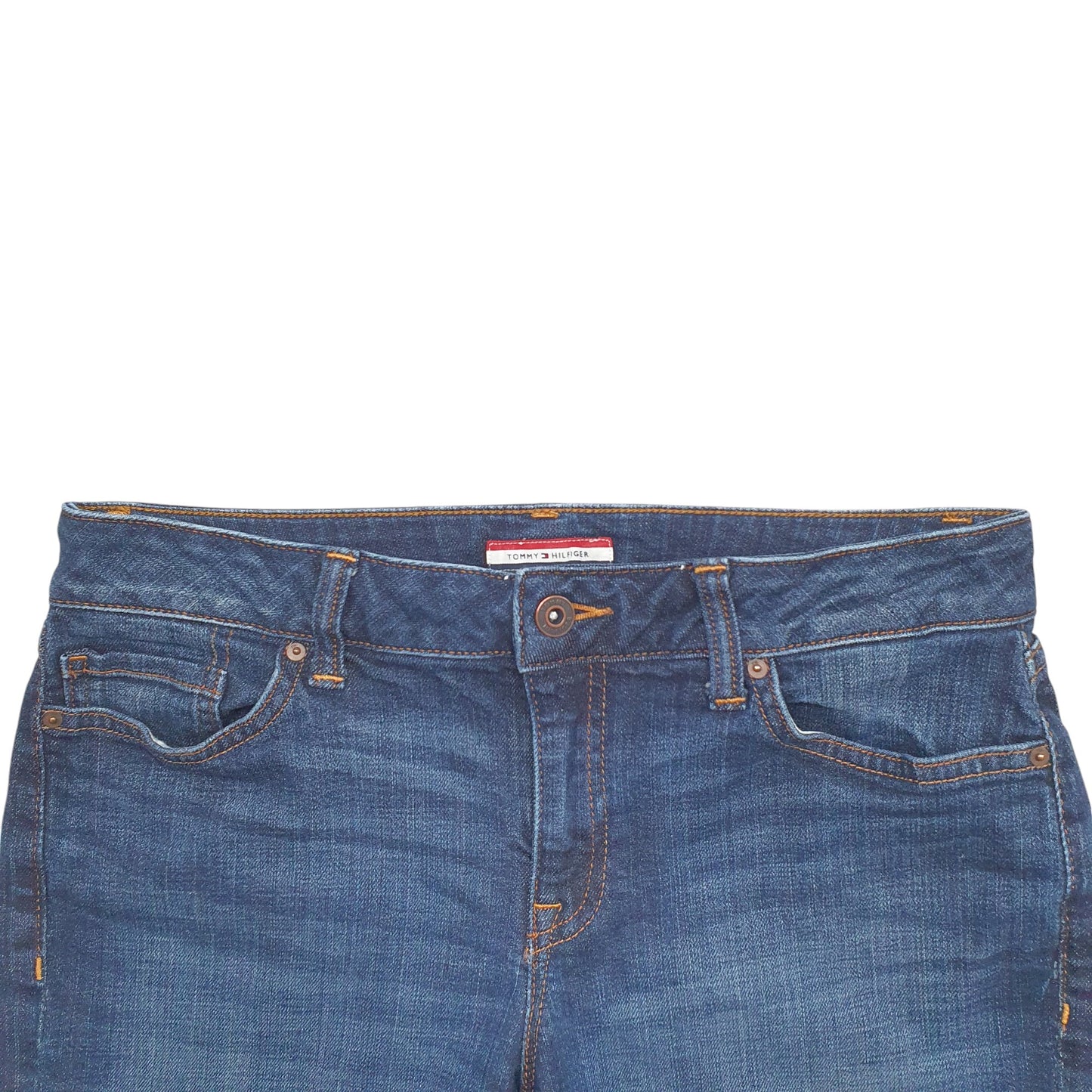 Womens Blue Tommy Hilfiger Stretch Fit Denim Shorts