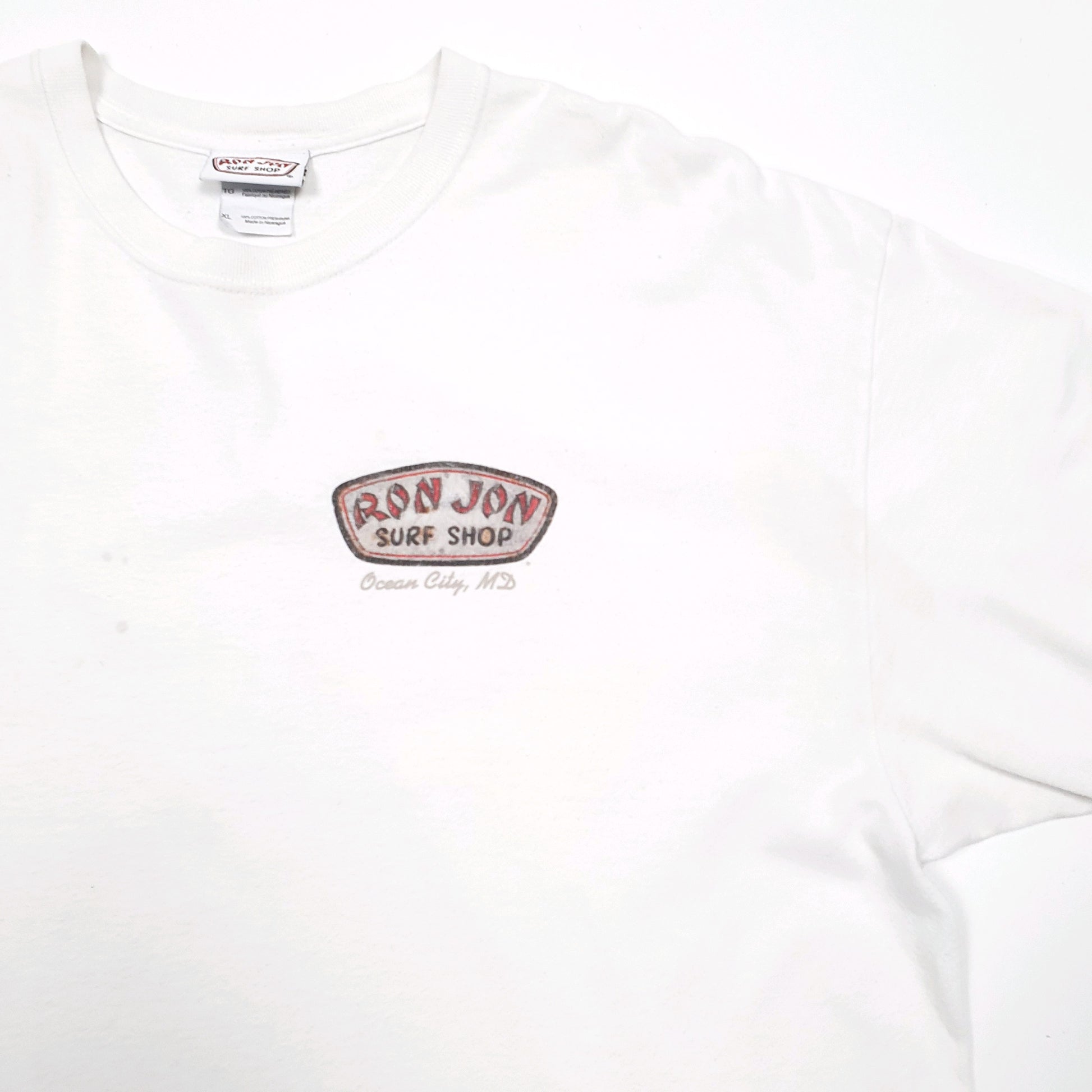 Mens White Ron Jon Surf Shop  Short Sleeve T Shirt