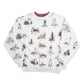 Mens White Art Unlimited Vintage 1990s Made in USA Great Lakes Lighthouses Crewneck Jumper