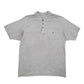Mens Grey Carhartt Henley Short Sleeve T Shirt
