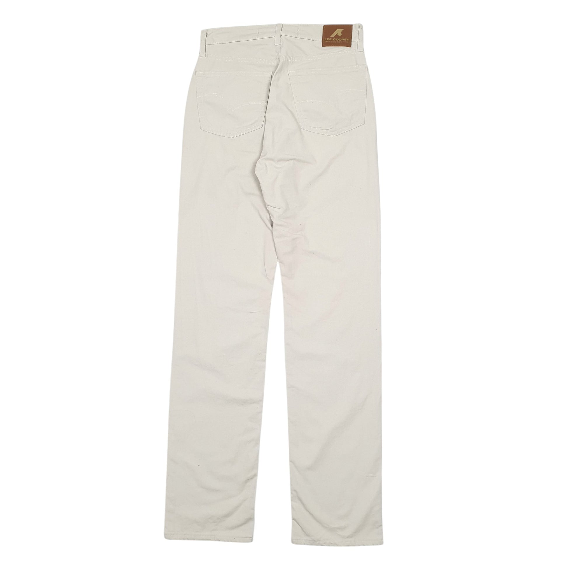 Mens Cream Lee Cooper Stretch Fit Chino Trousers