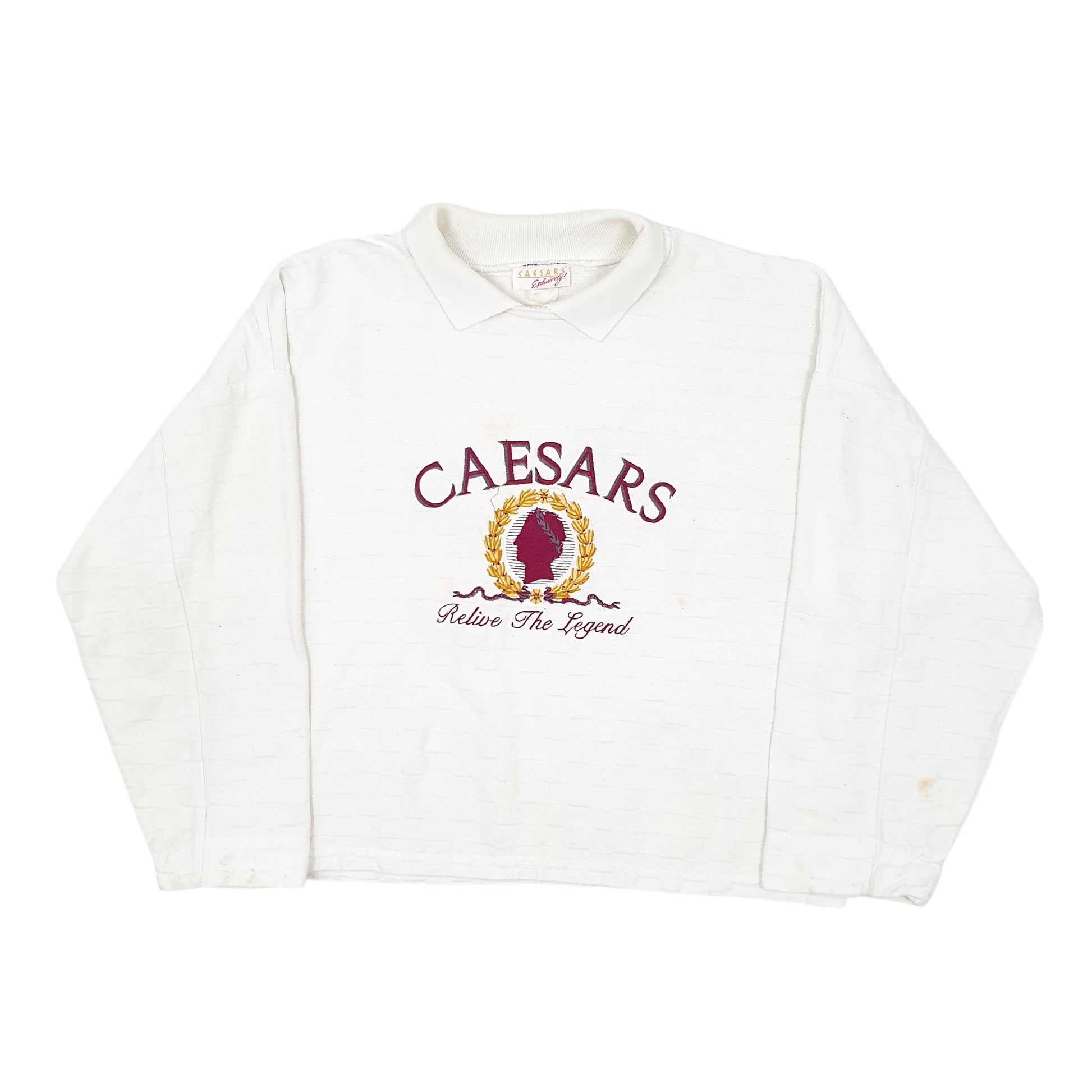 Mens White Caesars Vintage 1990s Crewneck Jumper