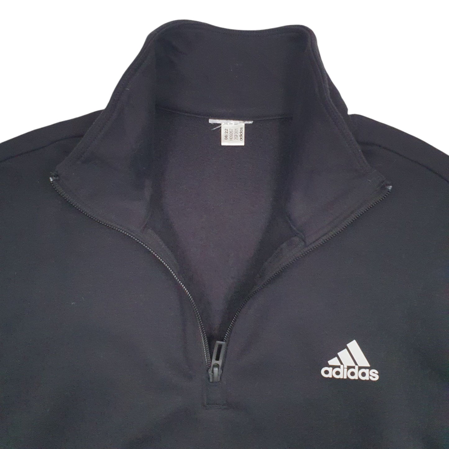 Womens Black Adidas  Quarter Zip Jumper