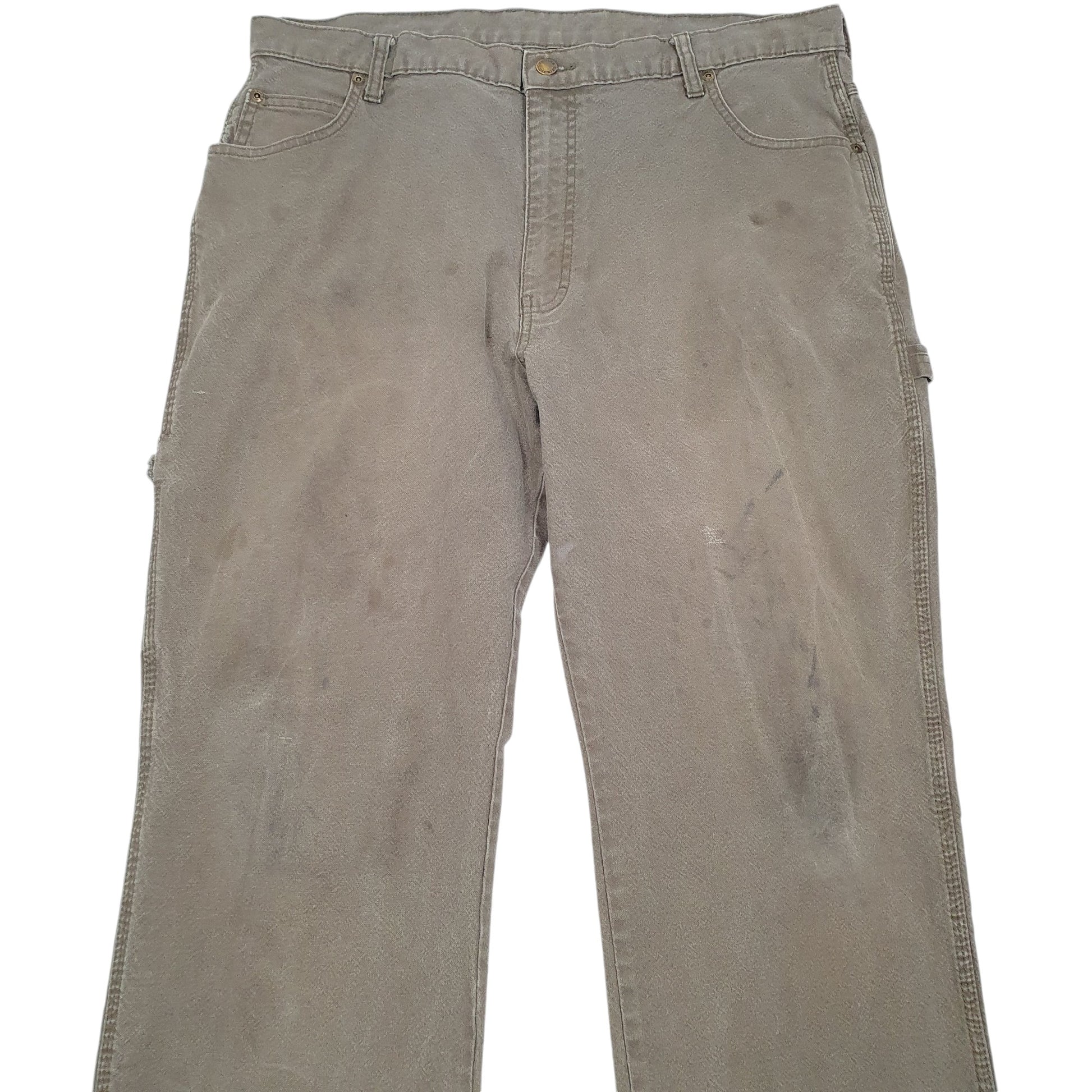 Mens Green Dickies Workwear Carpenter Trousers