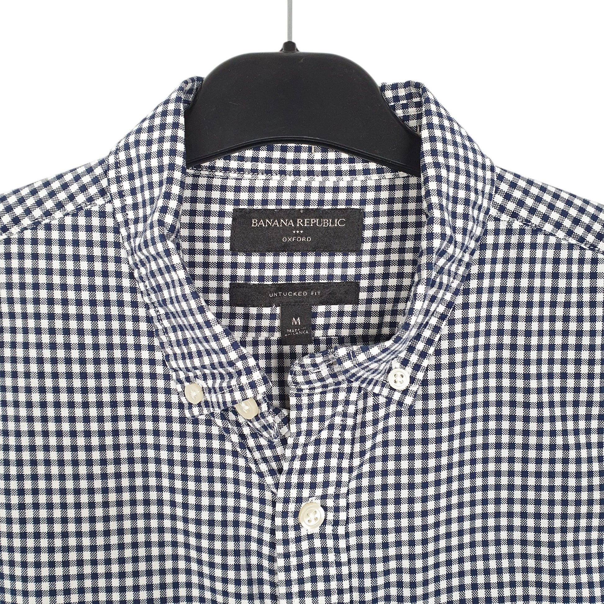 Mens White Banana Republic Untucked Oxford Long Sleeve Shirt