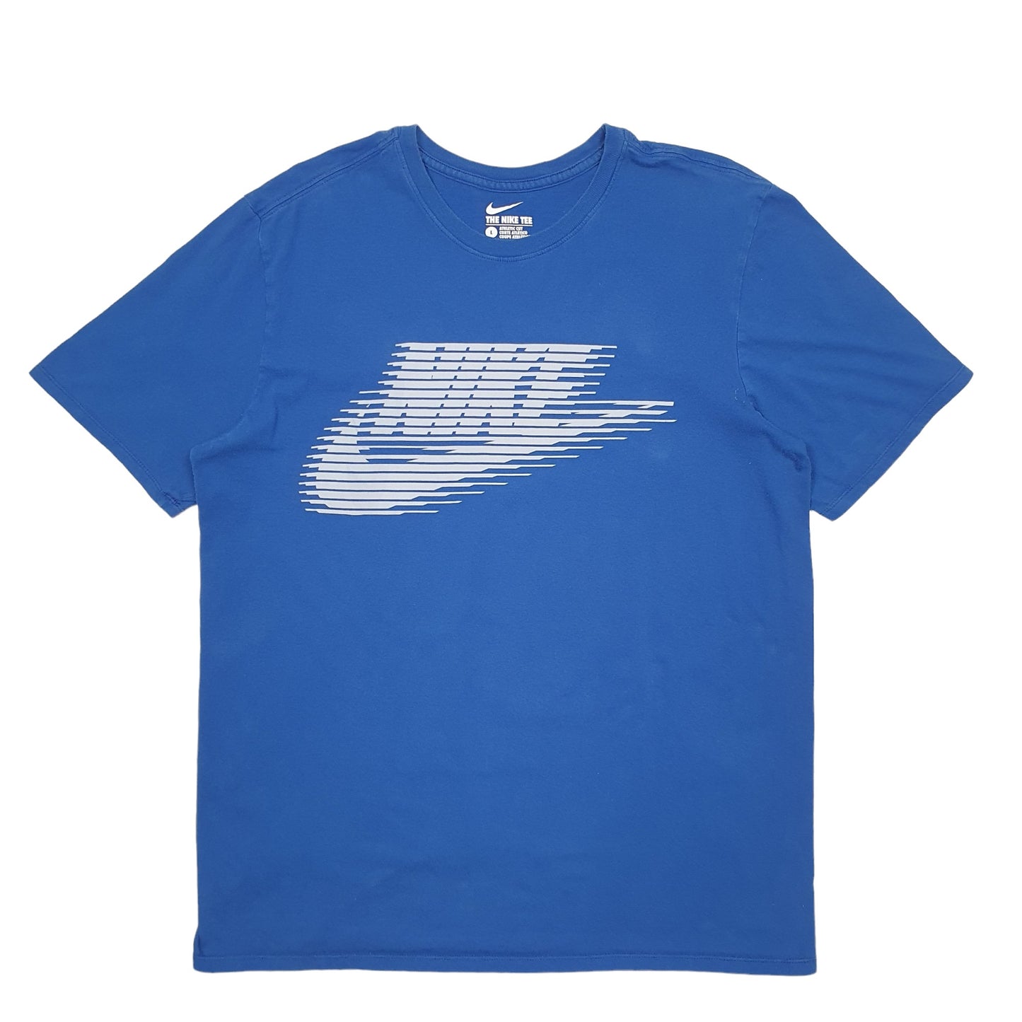 Mens Blue Nike Spellout Short Sleeve T Shirt