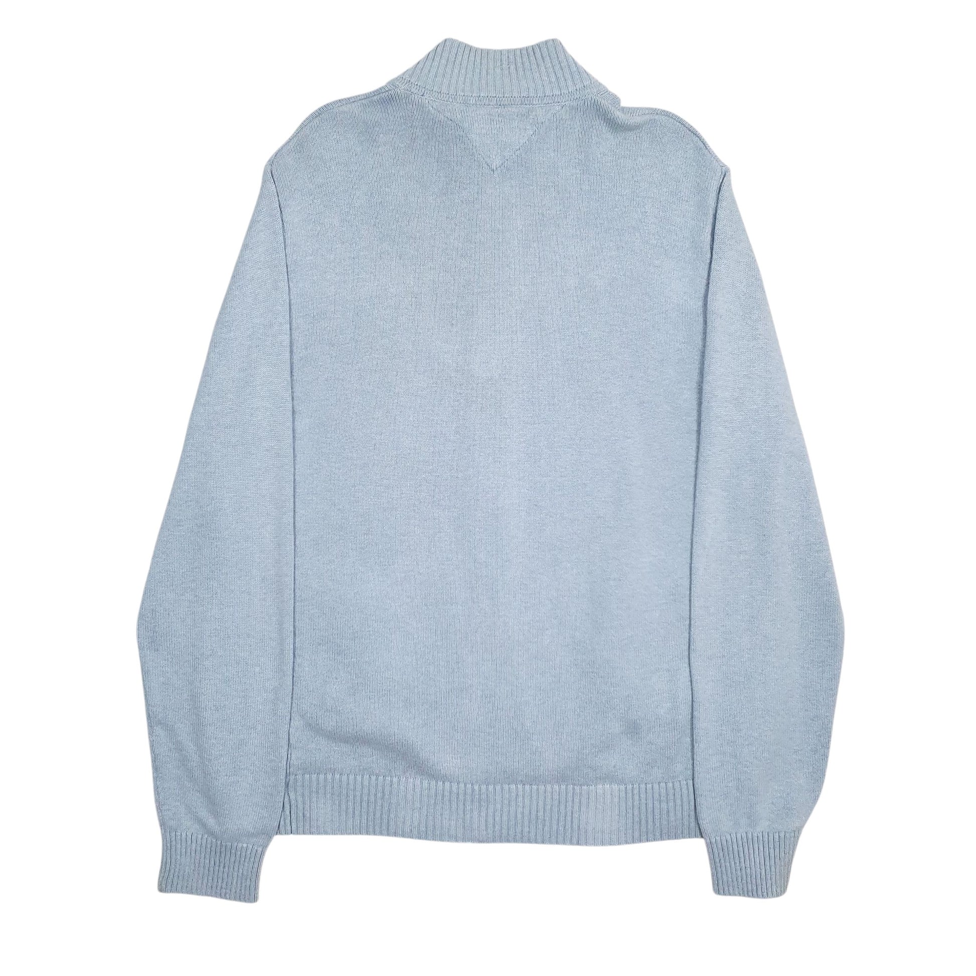 Mens Blue Tommy Hilfiger Knit Full Zip Jumper