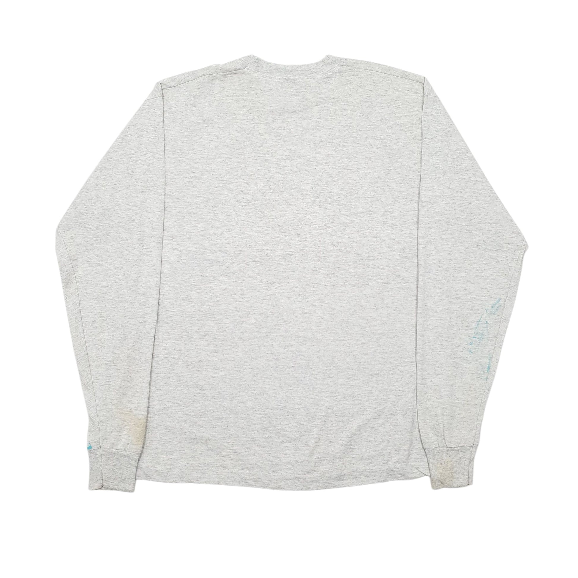 Mens Grey Screen Stars Single Stitch Vintage 90s Long Sleeve T Shirt