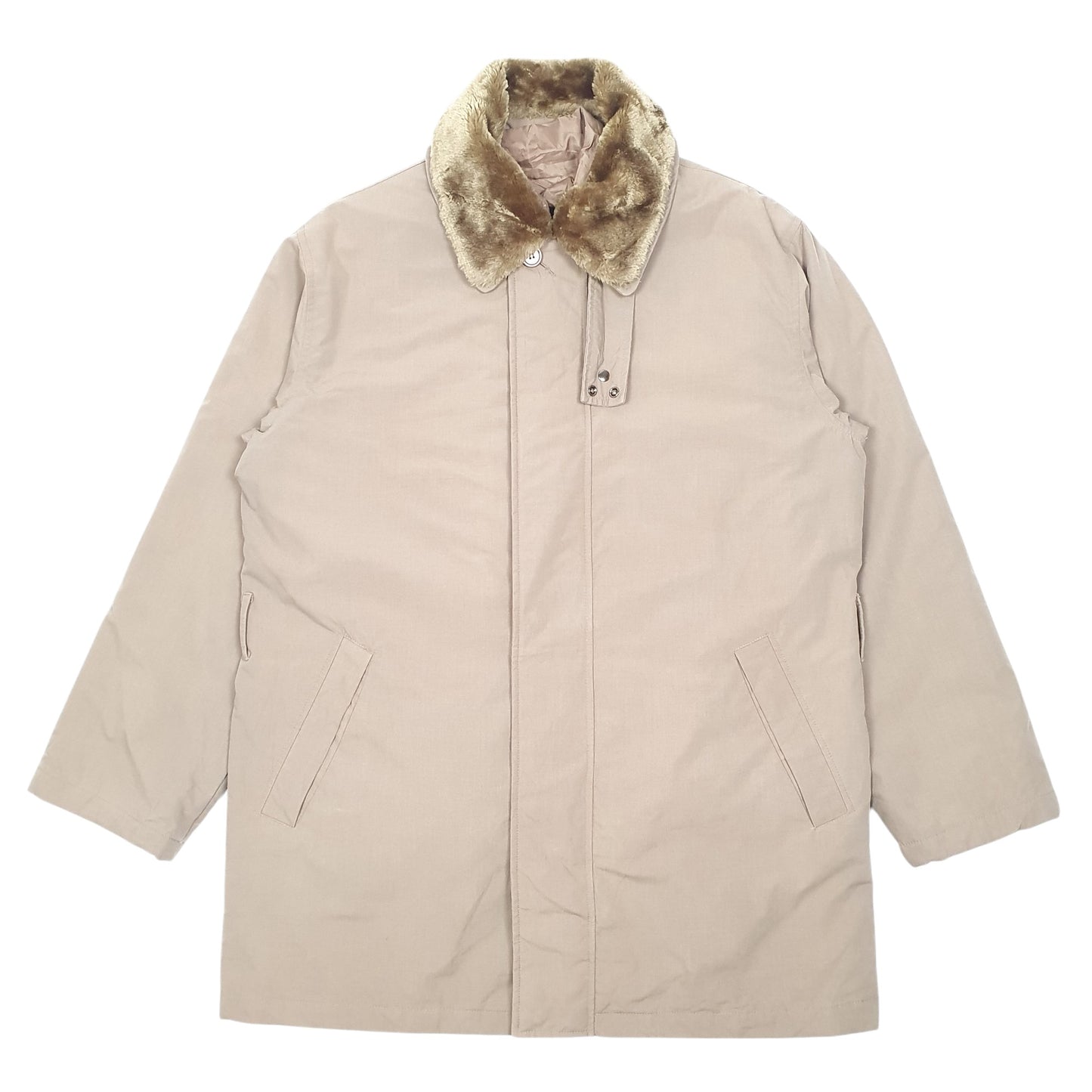 Mens Beige Niama Basic With Removable Winter Liner  Coat