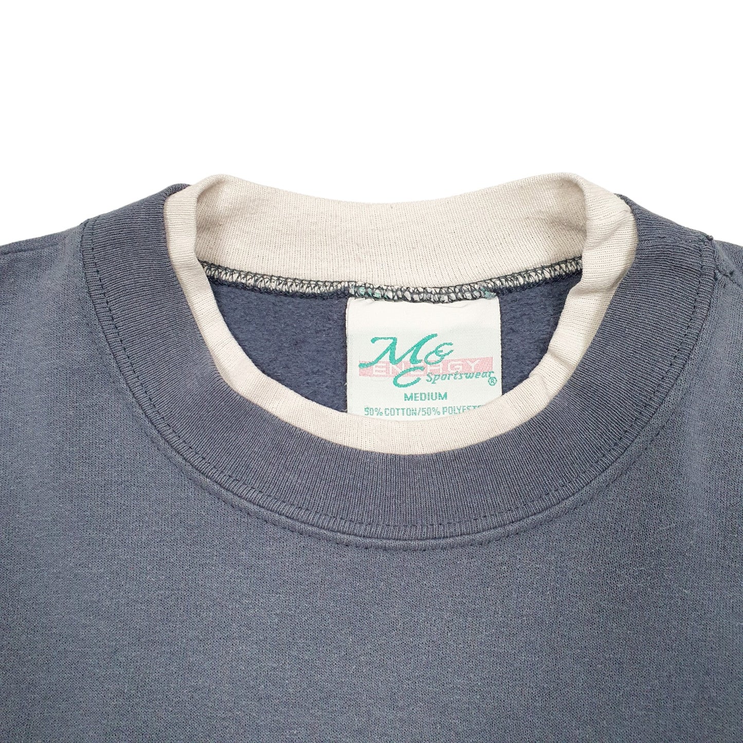 Mens Grey MC Sportswear Grandma Love Retro Heart 90s Crewneck Jumper