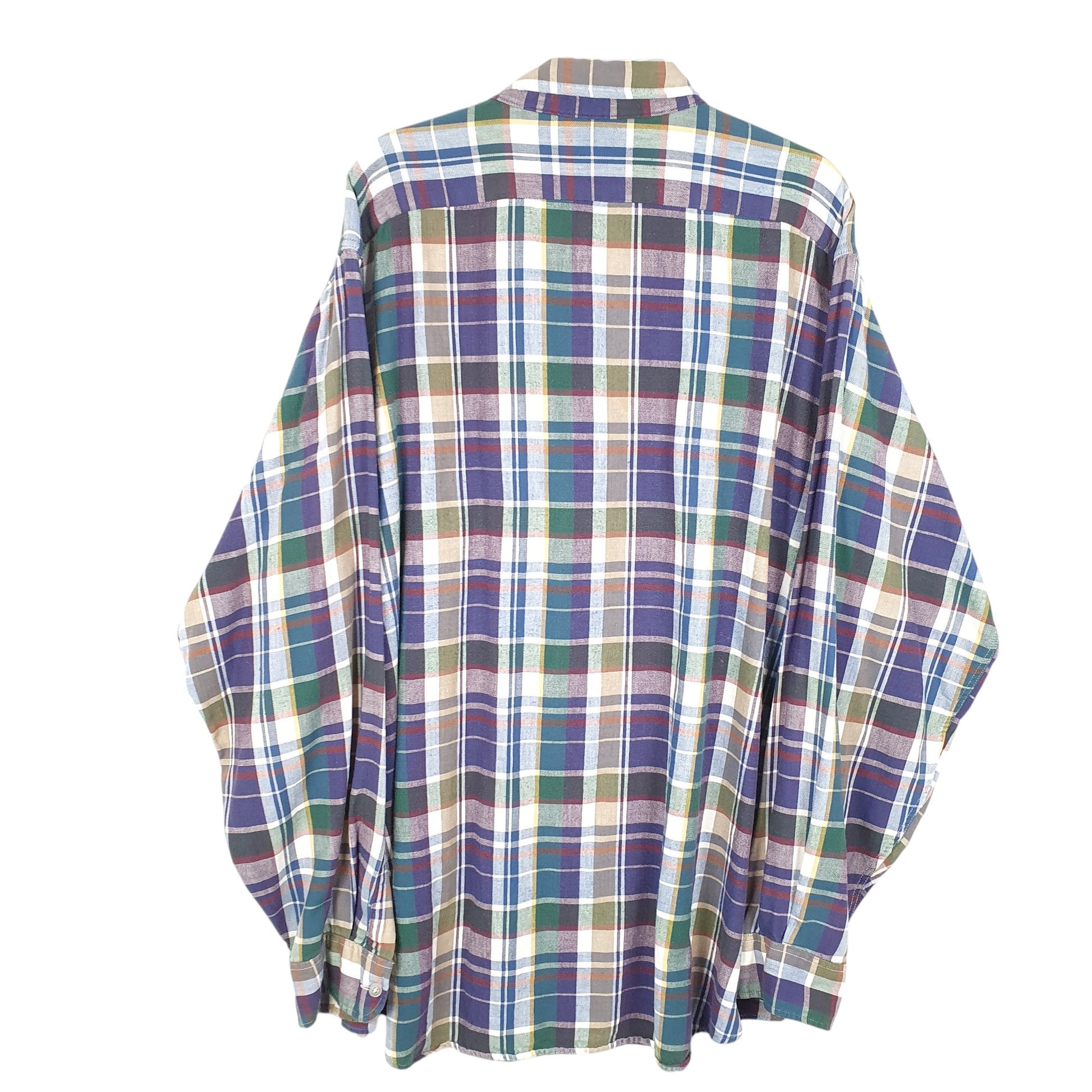 Mens Blue L.L.Bean Tall Vintage Made In USA Long Sleeve Shirt