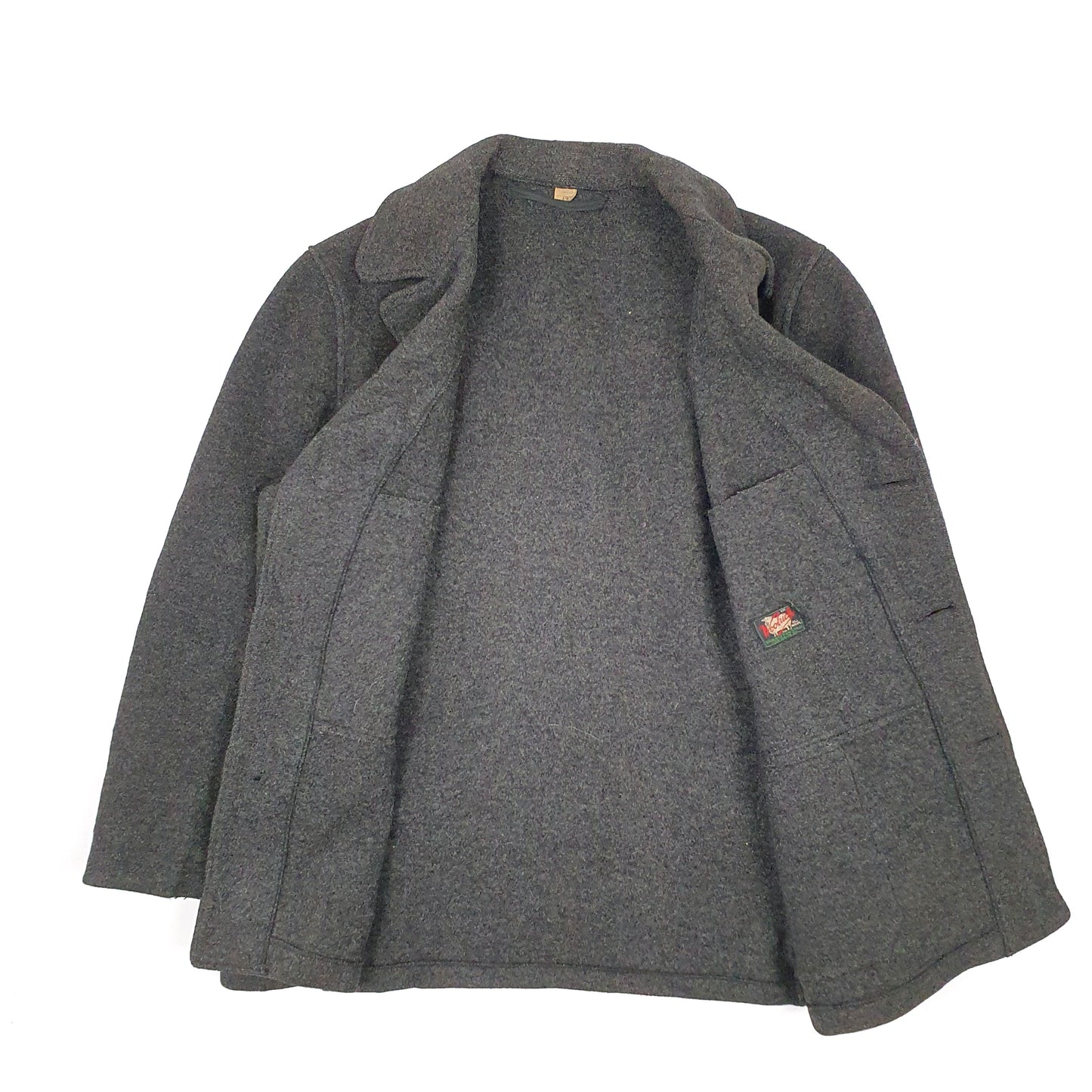 Mens Grey Woolrich Vintage 1930s 40s Cruiser 533 Overcoat Duffle  Coat