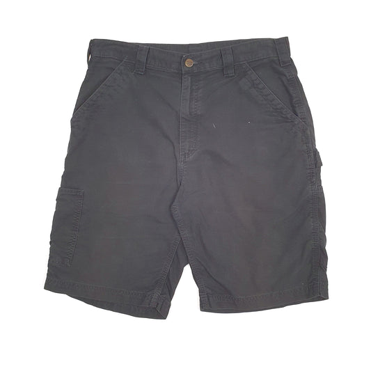 Mens Black Carhartt B147 Workwear Cargo Carpenter Shorts
