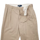 Mens Beige Polo Ralph Lauren Vintage Hammond Pant Double Pleated Chino Trousers
