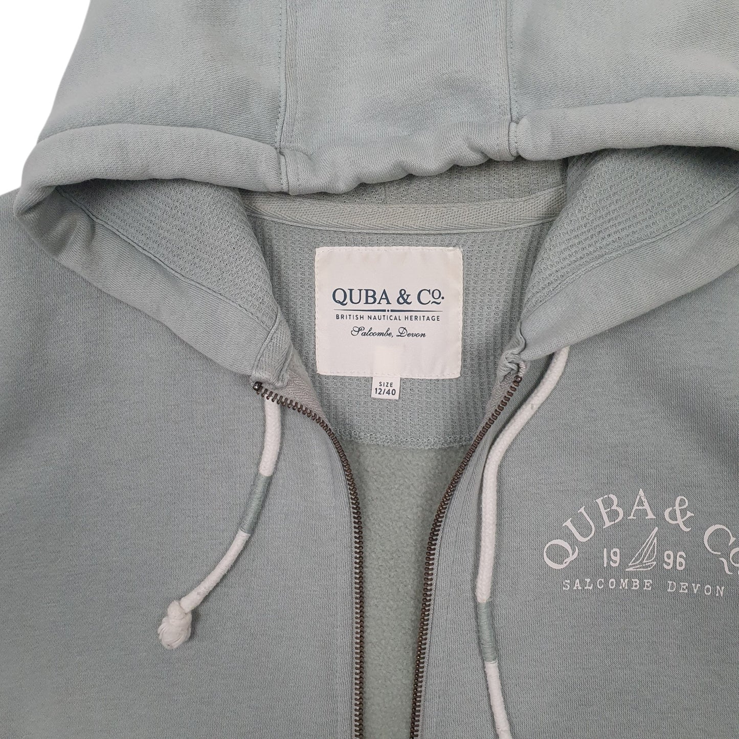 Womens Green Quba & Co Hoodie Full Zip Jumper