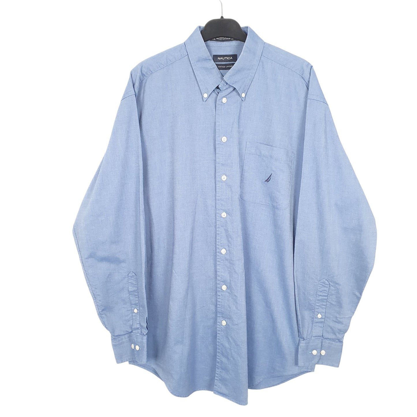 Mens Blue Nautica Vintage Oxford Long Sleeve Shirt