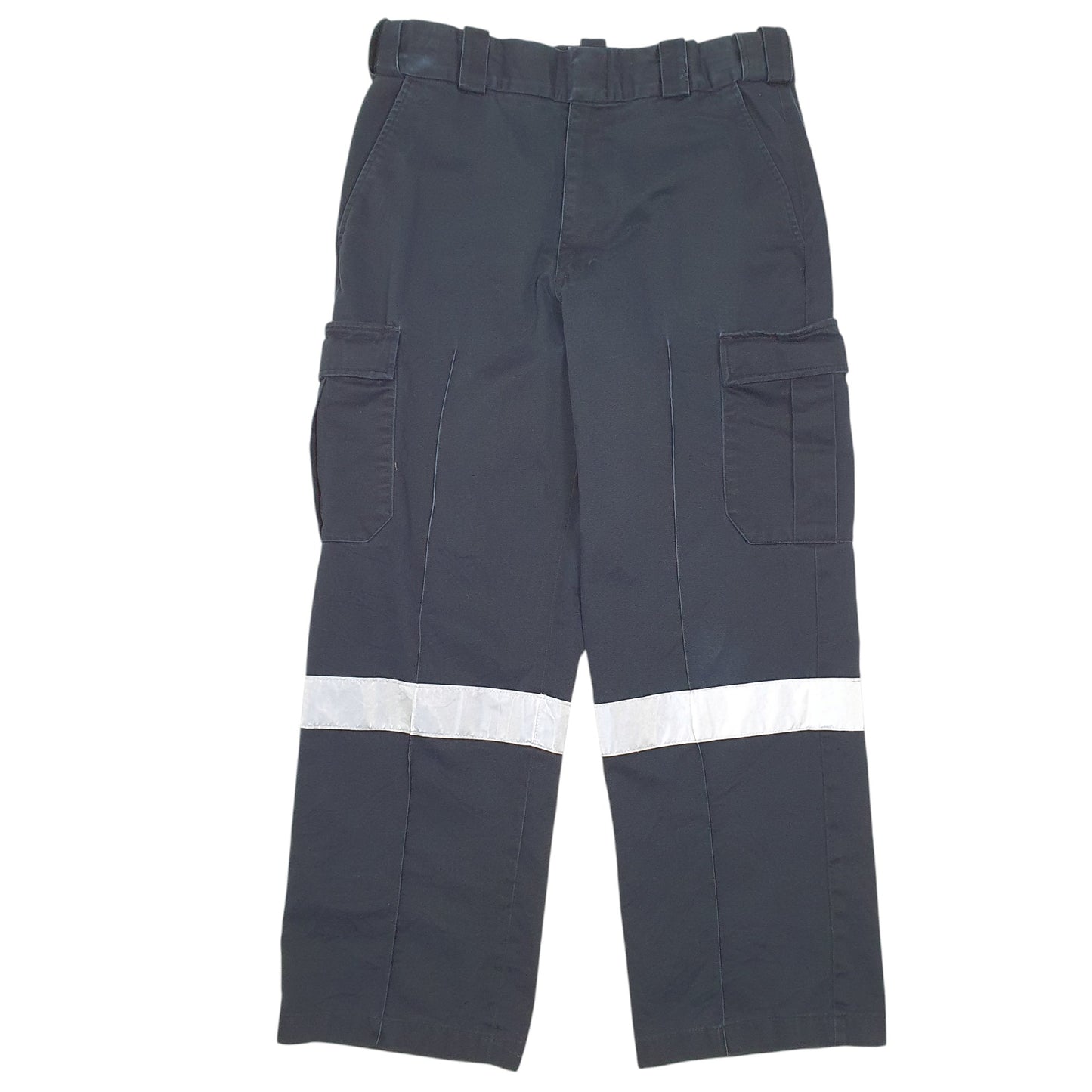 Mens Navy Rapier Workwear Utility Reflective Cargo Trousers
