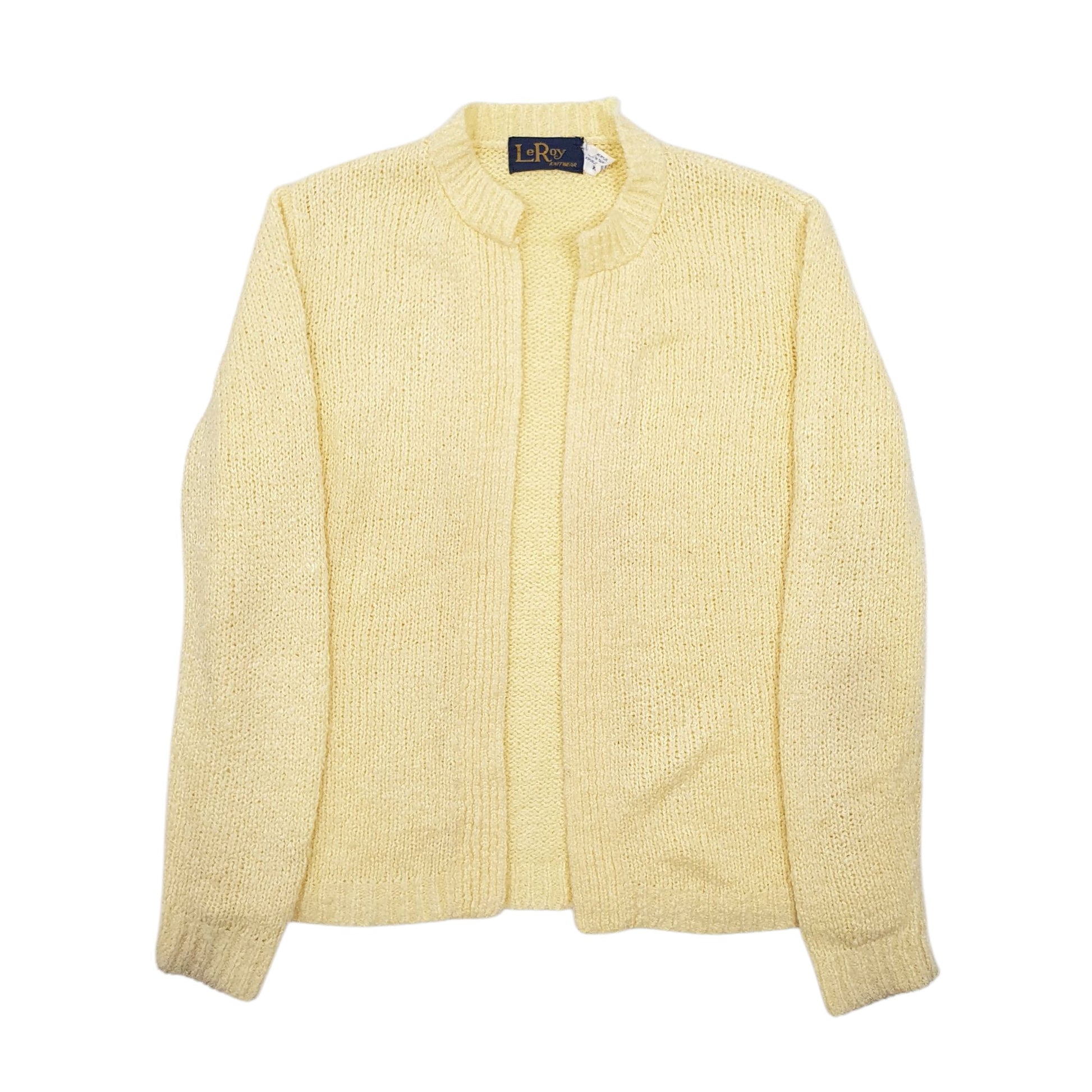 Womens Yellow Le Roy Vintage Knitwear Cardigan Jumper
