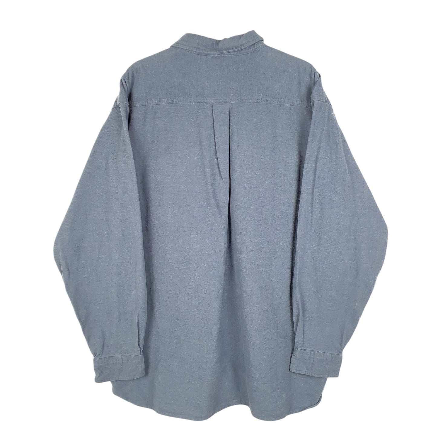 Mens Blue L.L.Bean Chamois Overshirt Shacket Long Sleeve Shirt