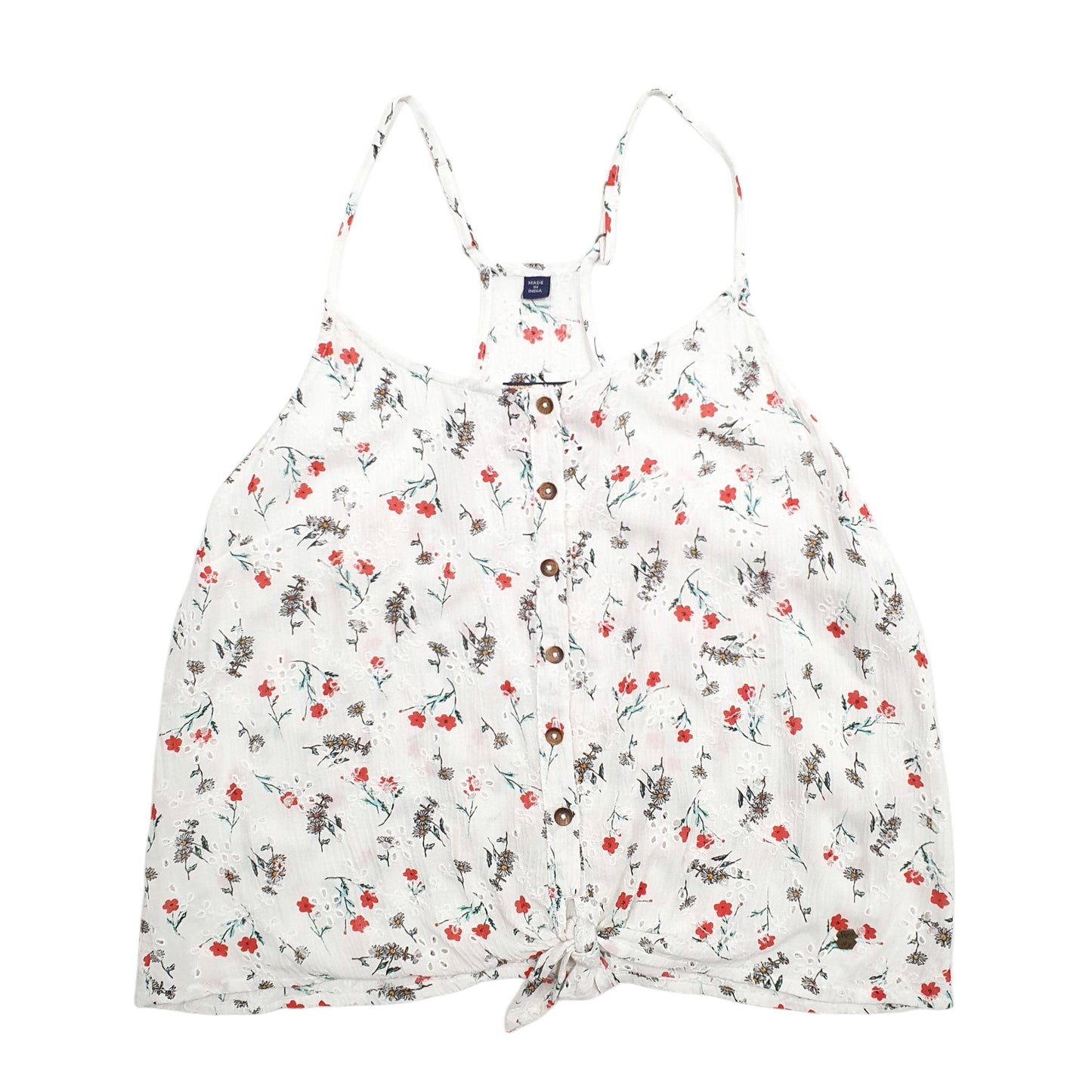 Womens White Superdry Floral Blouse Short Sleeve T Shirt