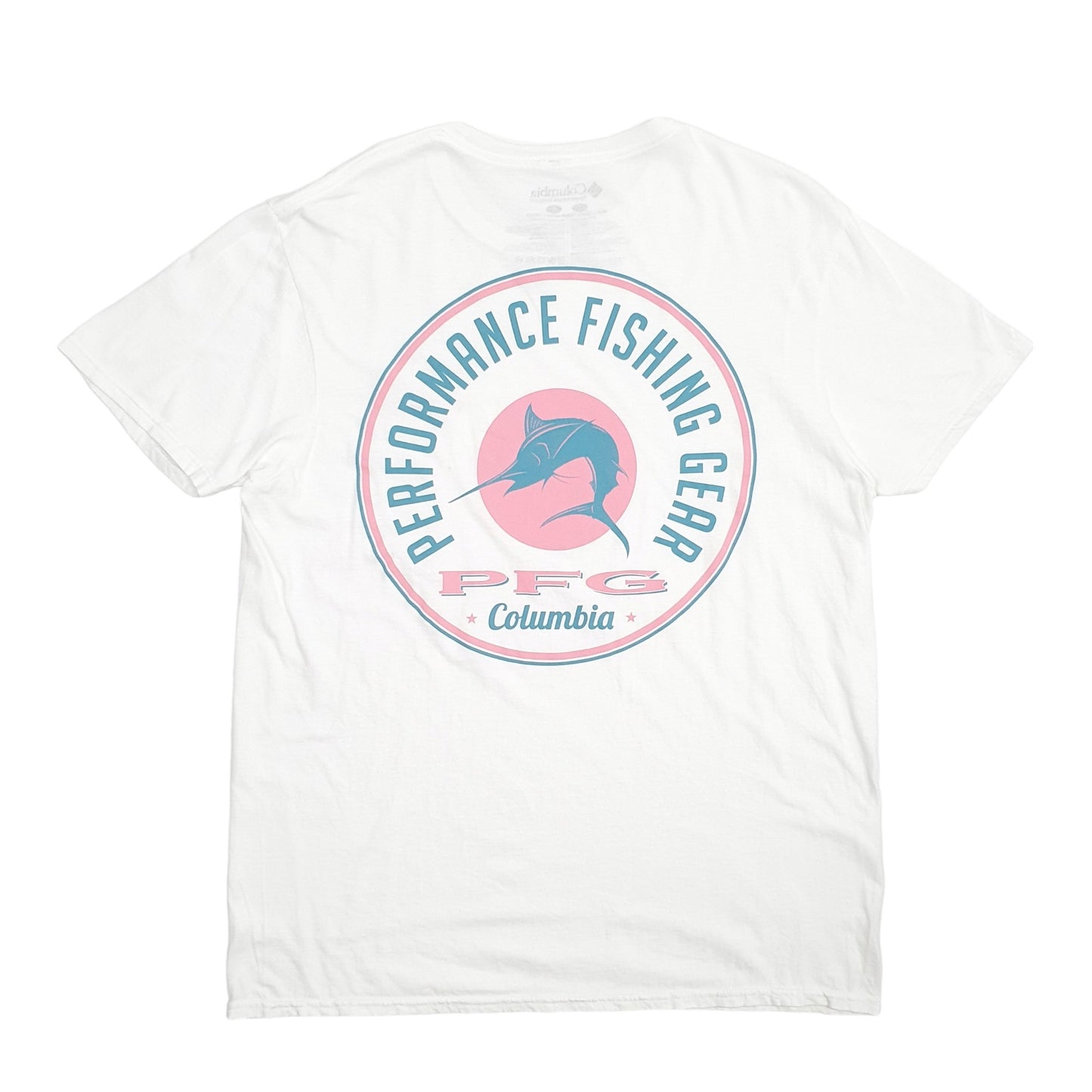 Mens White Columbia Sportswear PFG Fishing Short Sleeve T Shirt