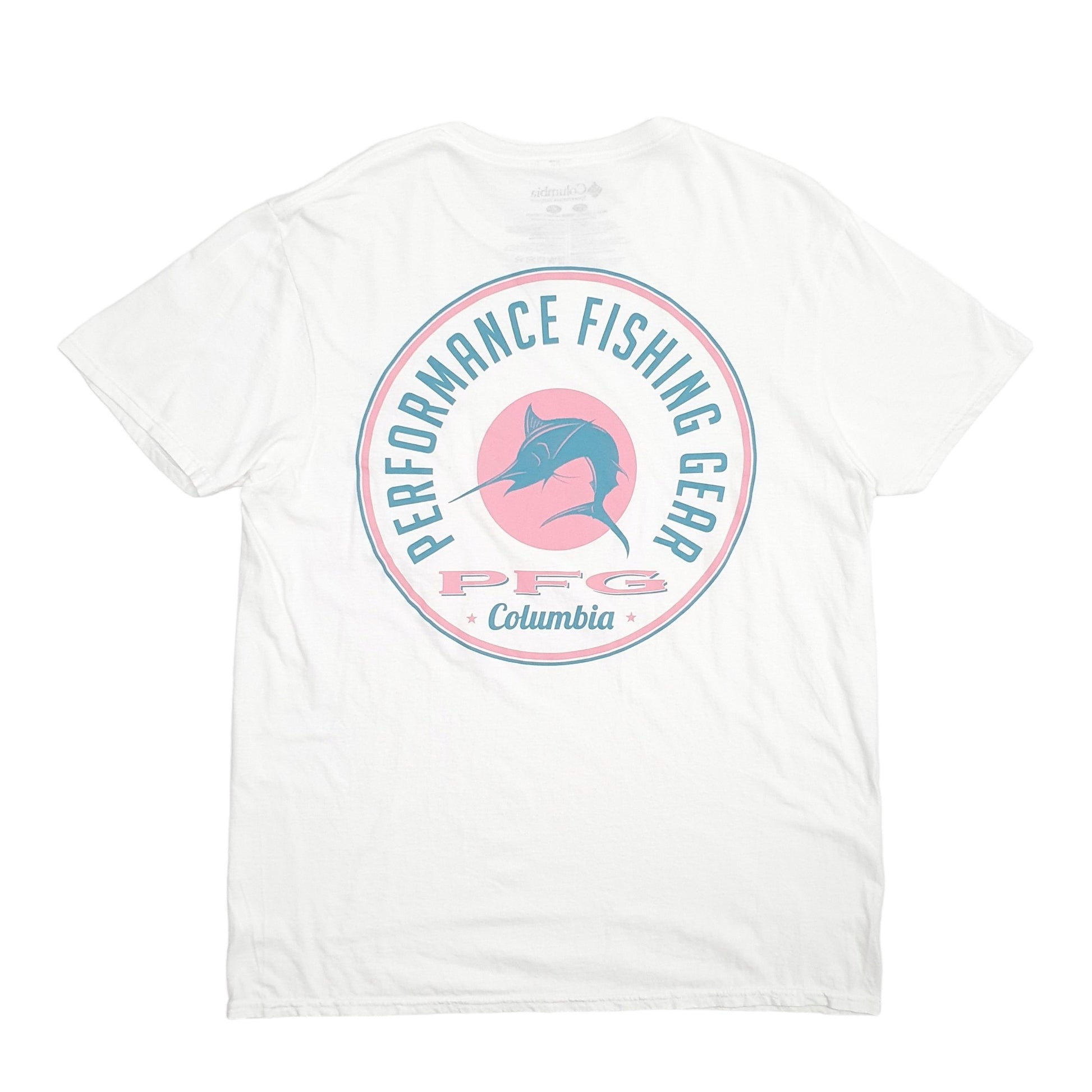 Mens White Columbia Sportswear PFG Fishing Short Sleeve T Shirt