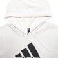 Womens White Adidas Spellout Hoodie Jumper