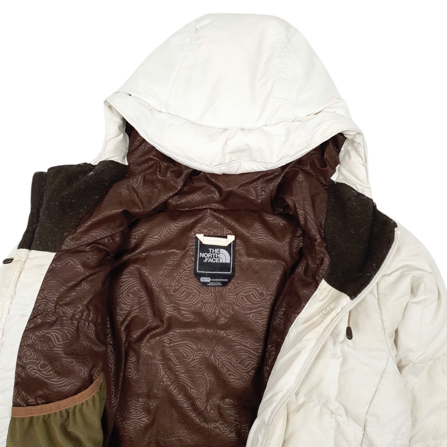 Womens White The North Face 600 Full Zip Coat