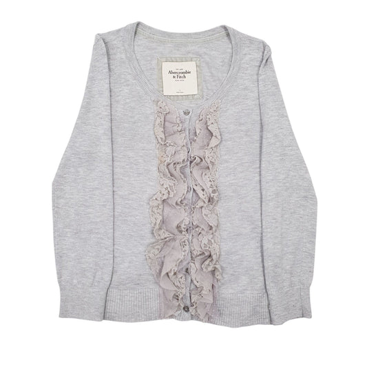 Womens Grey Abercrombie & Fitch Blouse Long Sleeve T Shirt