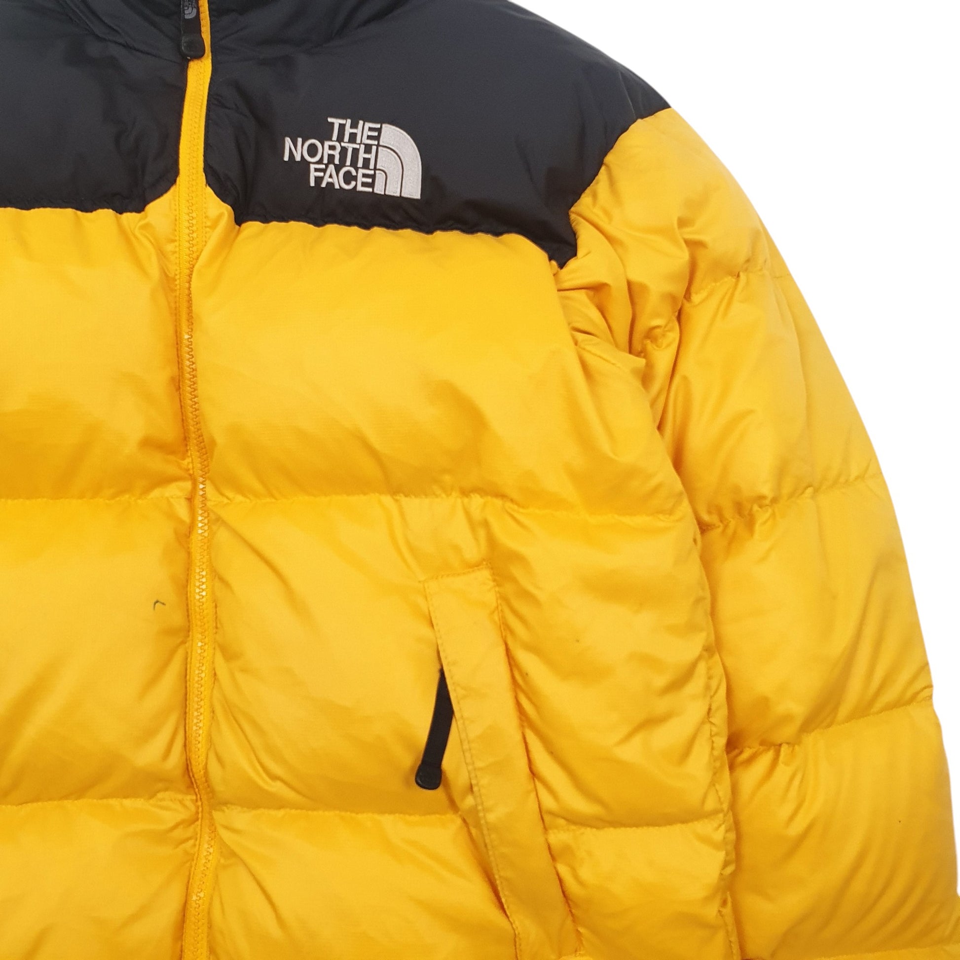 Mens Yellow The North Face Nuptse 700  Coat