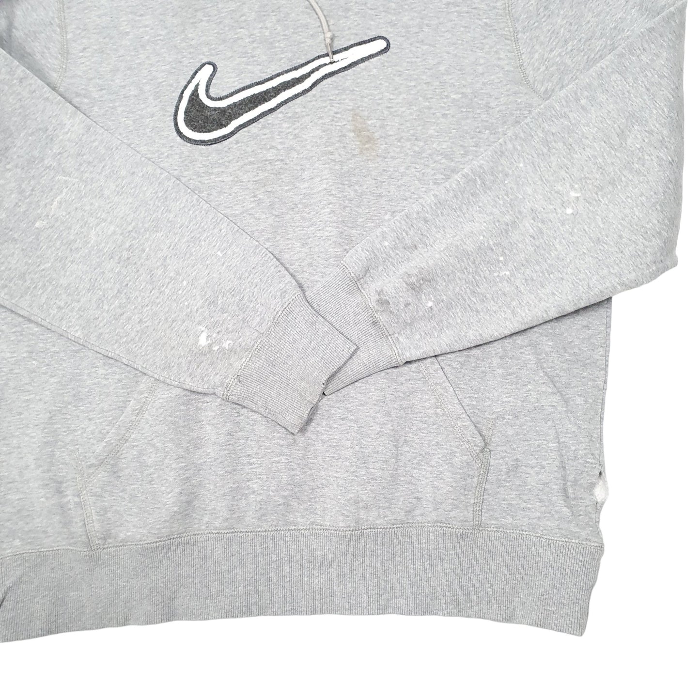 Mens Grey Nike Swoosh Hoodie Jumper