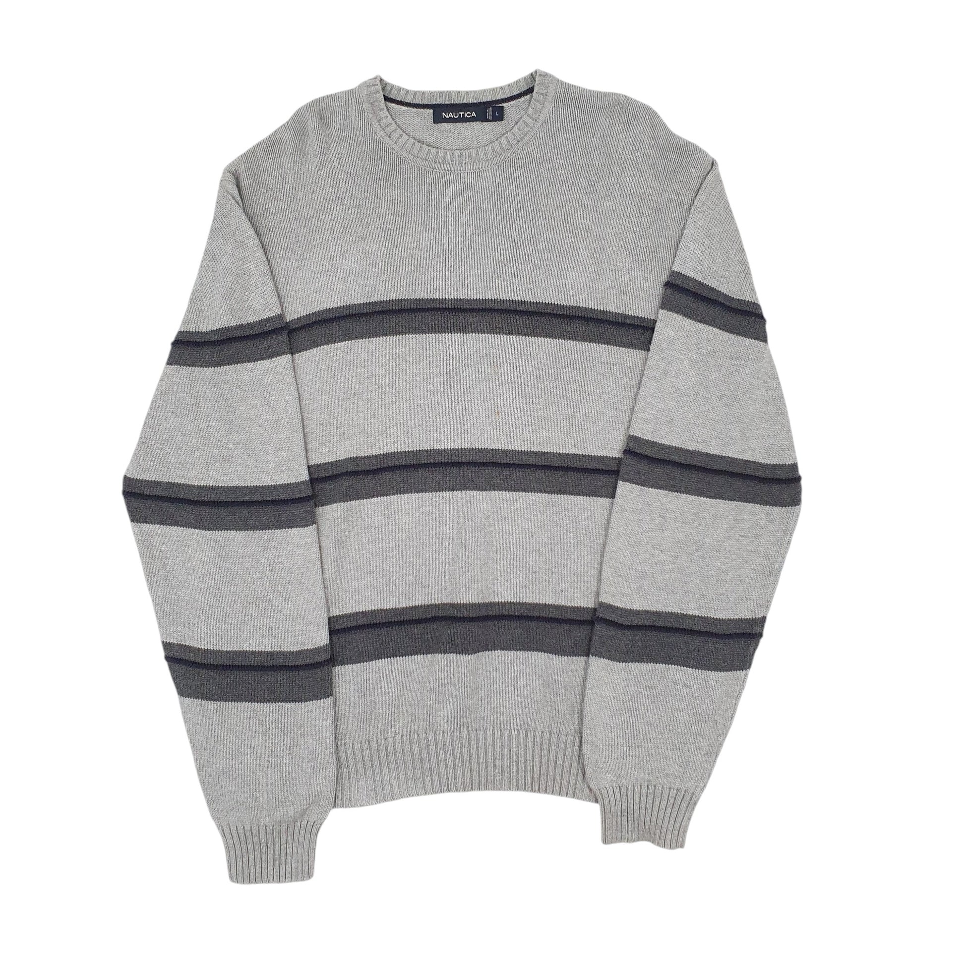 Mens Grey Nautica Knitwear Crewneck Jumper