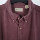 Mens Burgundy L.L.Bean Overshirt Vintage 1990s Made In Canada Long Sleeve Shirt