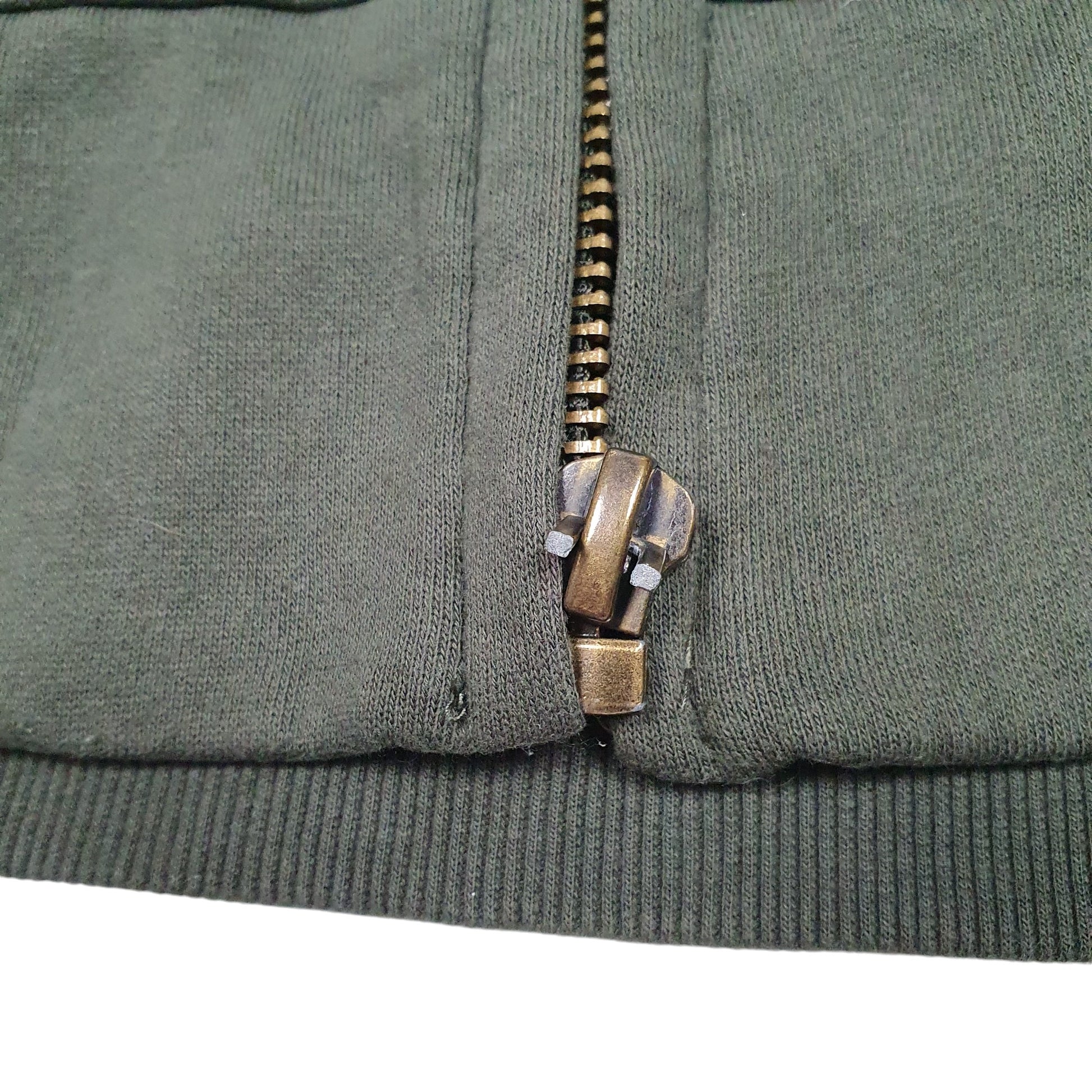 Mens Khaki L.L.Bean Fleece Lined Full Zip Jumper