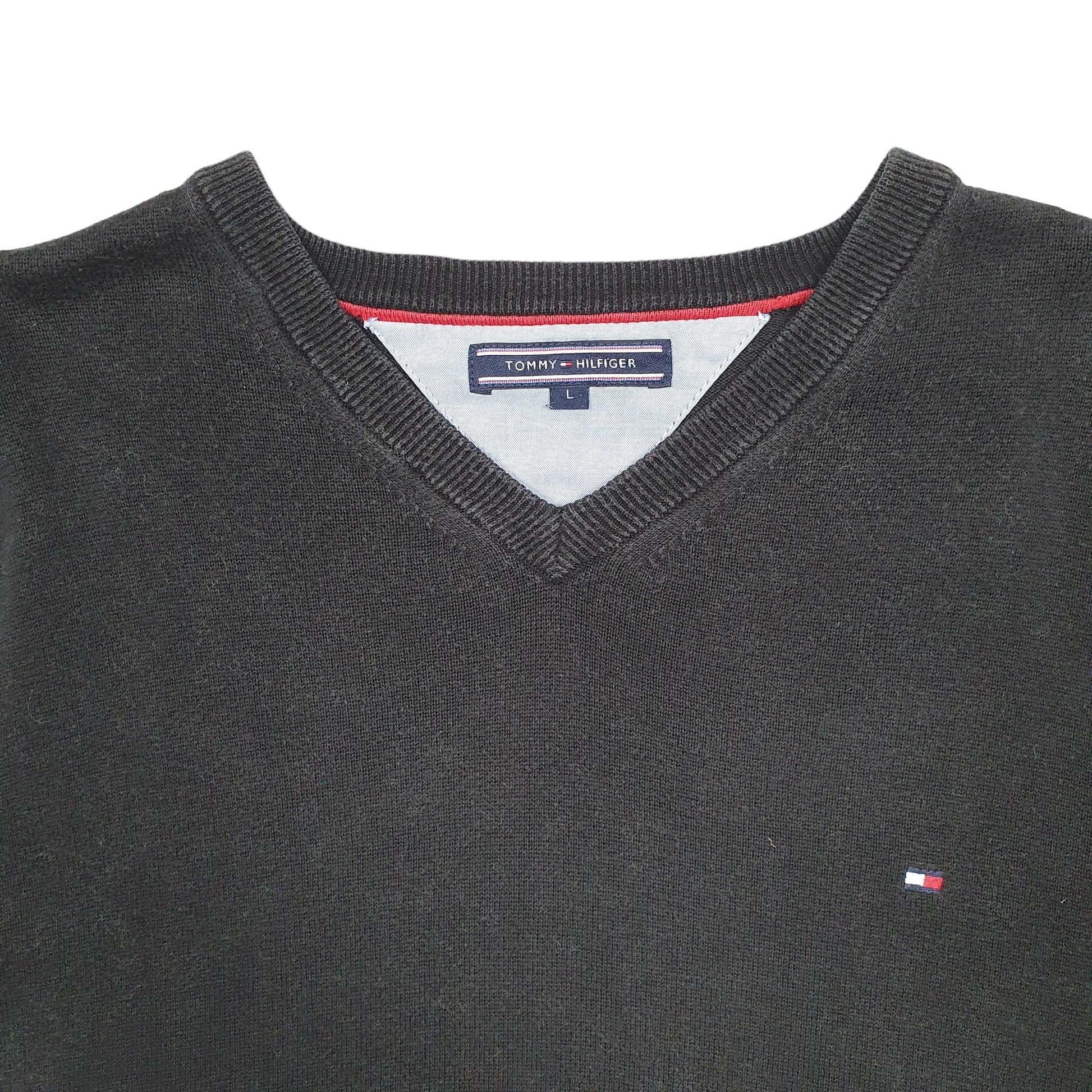 Womens Black Tommy Hilfiger Knit Crewneck Jumper