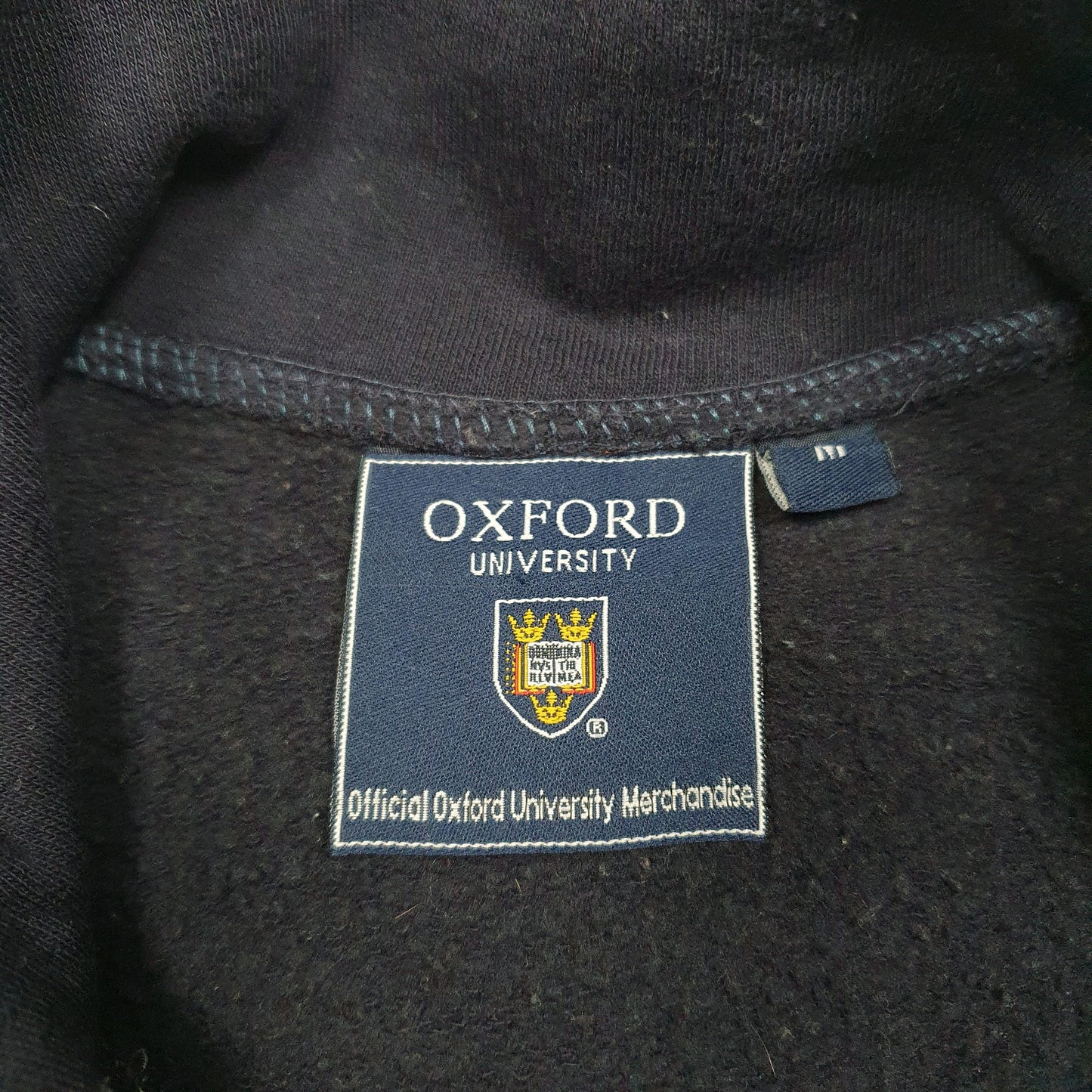 Womens Navy Oxford University Sweatshirt Track Top Rowing Full Zip Jumper