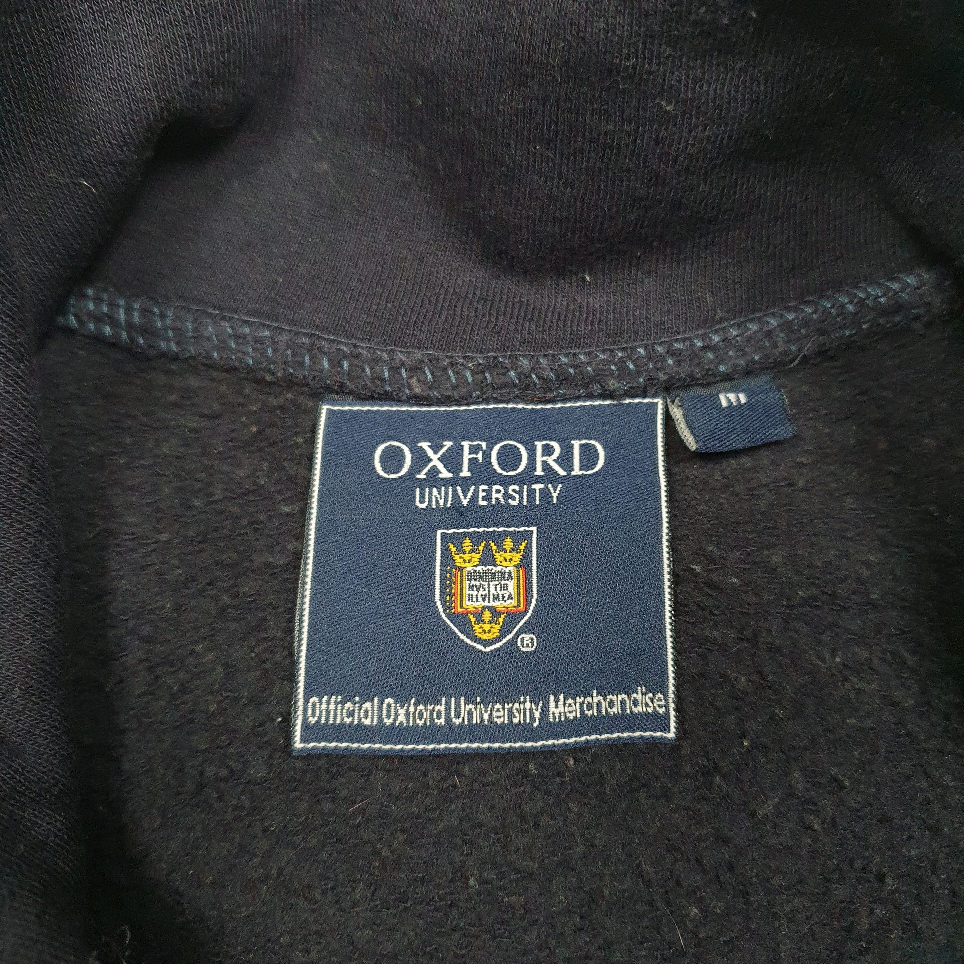 Womens Navy Oxford University Sweatshirt Track Top Rowing Full Zip Jumper