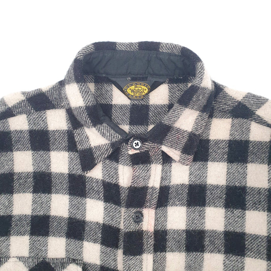 Mens Black Woolrich Plaid Cruiser Overshirt Shacket  Coat