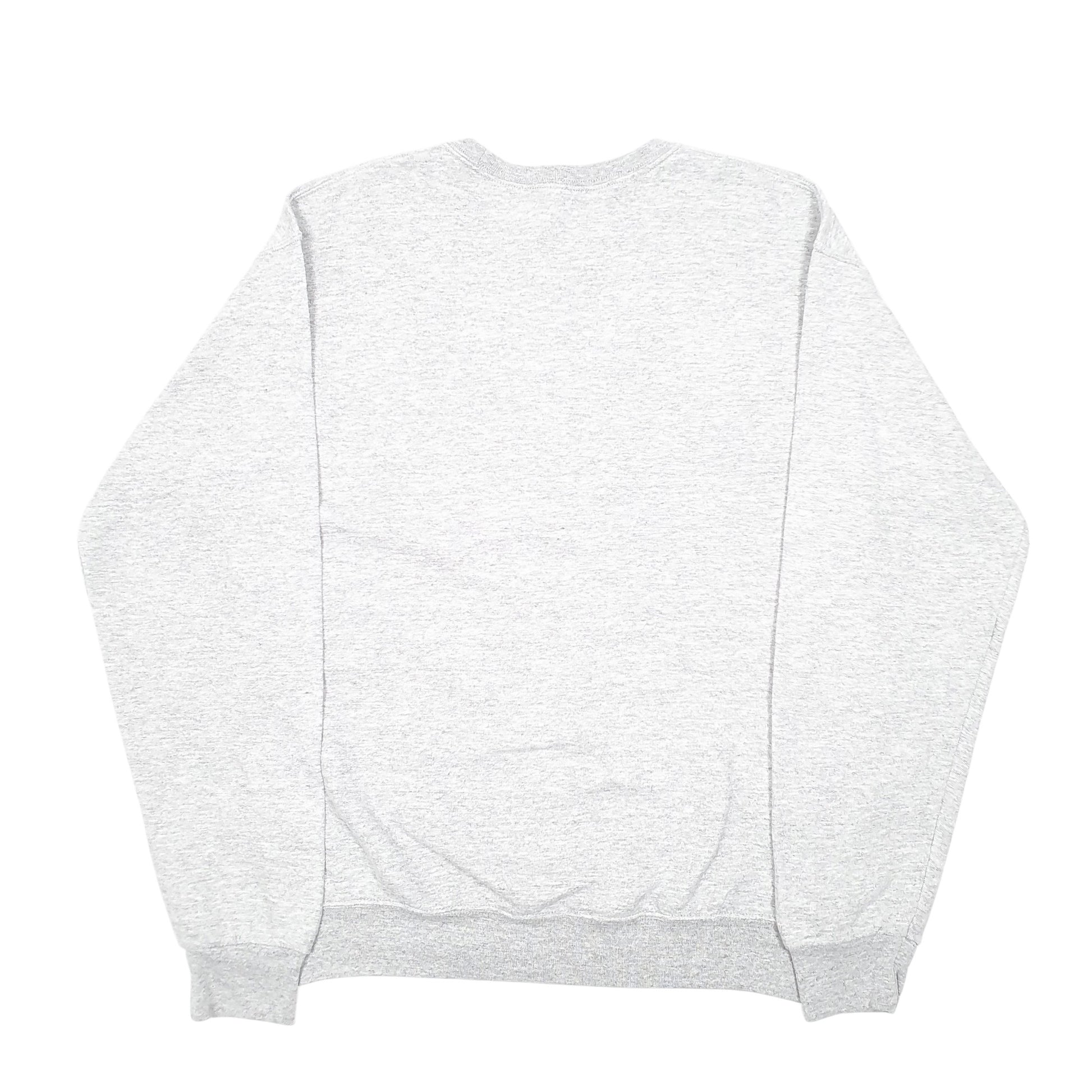 Womens Grey Fruit of the Loom God is Faithful Blessed Girl Spellout Crewneck Jumper