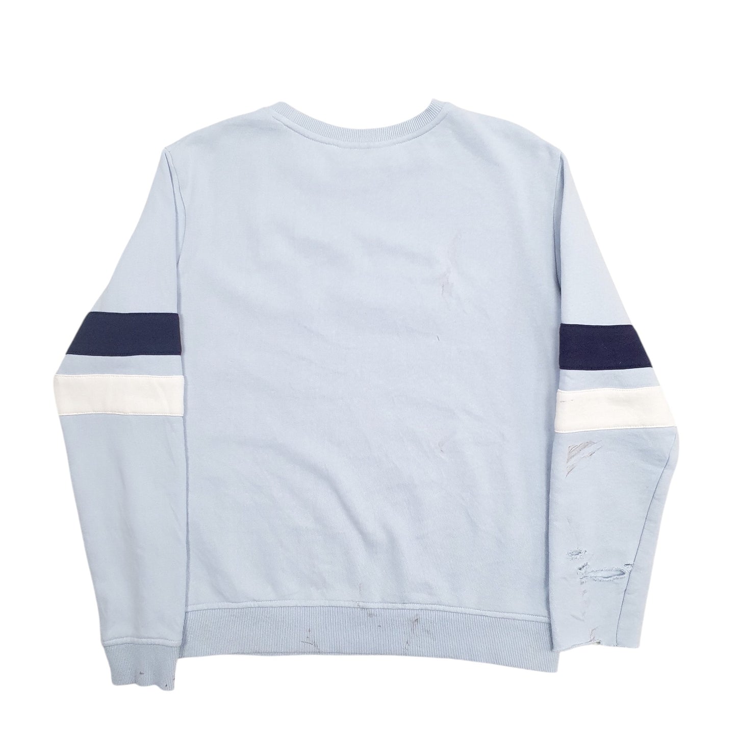 Womens Blue Fila Spellout Crewneck Jumper