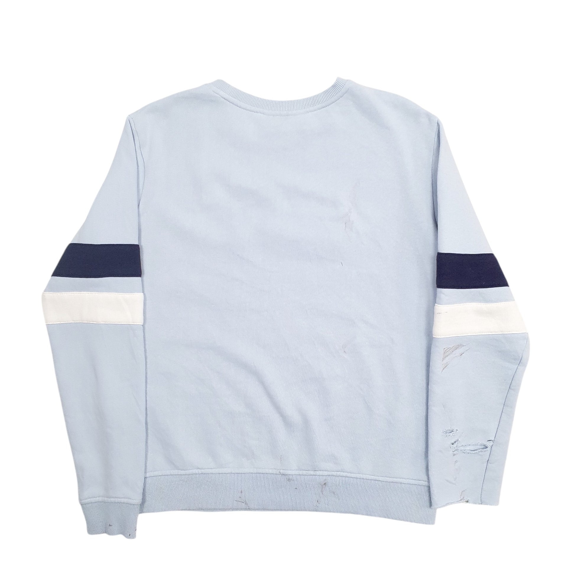 Womens Blue Fila Spellout Crewneck Jumper